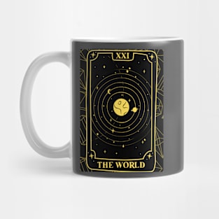 The World Tarot Card and Crystals Graphic Mug